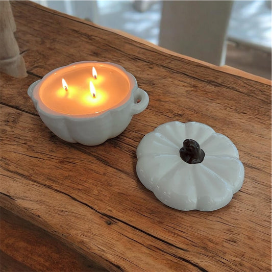 Ceramic Pumpkin Candle